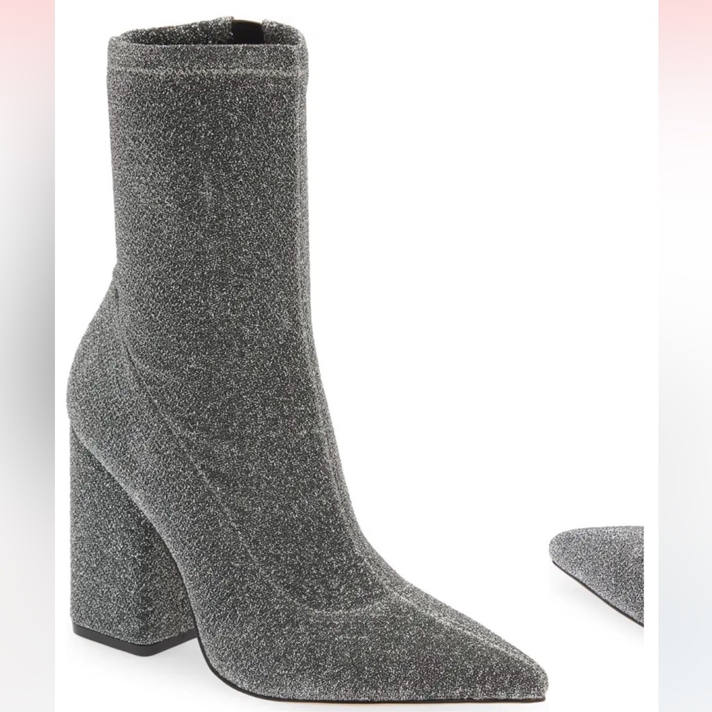 Marc Fisher LTD Larry Pointed Toe Ankle Boot in Silver